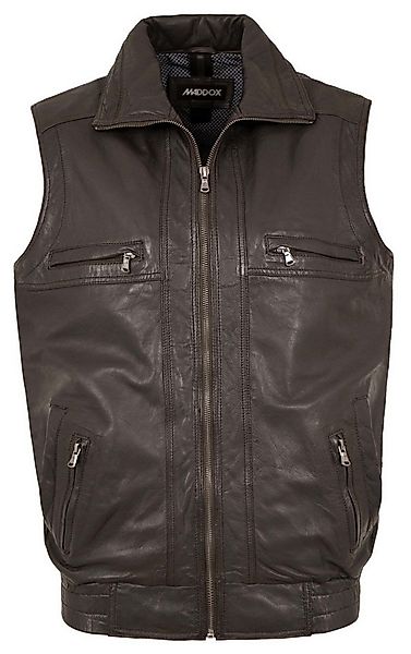 Maddox Lederweste Andi Maddox - Herren Lederweste Lammnappa dunkelbraun günstig online kaufen