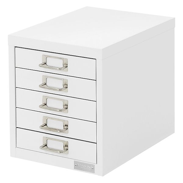 ML-Design Aktenschrank mit 5 Schubladen 28x38x33 cm Weiß aus Metall günstig online kaufen