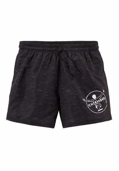 Chiemsee Badeshorts Melange mit Logodruck, seitliche günstig online kaufen