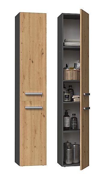 ibonto Hochschrank Badezimmerschrank mit langen Türen günstig online kaufen