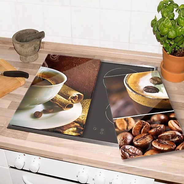 Wall-Art Herd-Abdeckplatte »Küche Herdabdeckplatte Kaffee«, (Set, 2 tlg.) günstig online kaufen