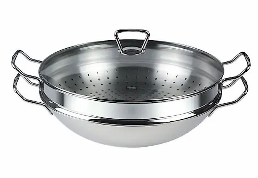 Fissler Wok »Nanjing«, Edelstahl 18/10, (1 tlg.), Ø 36 cm, Induktion günstig online kaufen