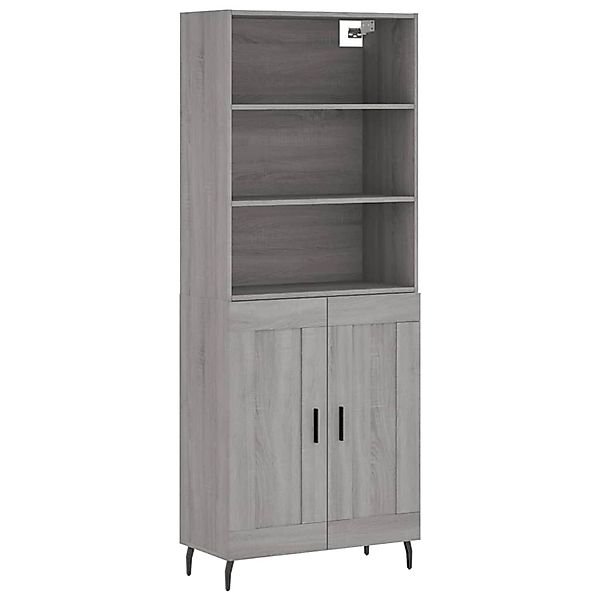 vidaXL Highboard Grau Sonoma 69,5x34x180 cm Holzwerkstoff 3189979 günstig online kaufen