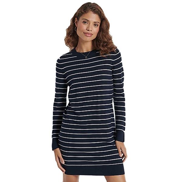 Superdry Studios Merino Knit Kurzes Kleid XL Navy Stripe günstig online kaufen
