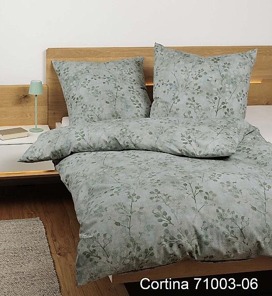 Janine Janine Soft-Cotton Bettwäsche CORTINA 71003 salbeigrün Größe:  135x2 günstig online kaufen