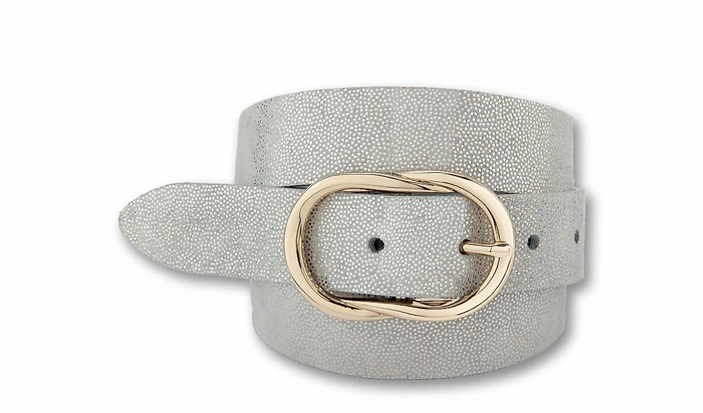 BERND GÖTZ Ledergürtel "Ledergürtel mit Metallicglanz und geschlungener Ova günstig online kaufen