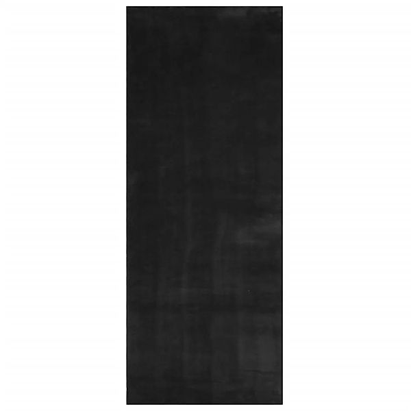vidaXL Teppich HUARTE Kurzflor Weich und Waschbar Schwarz 80x200 cm 375110 günstig online kaufen