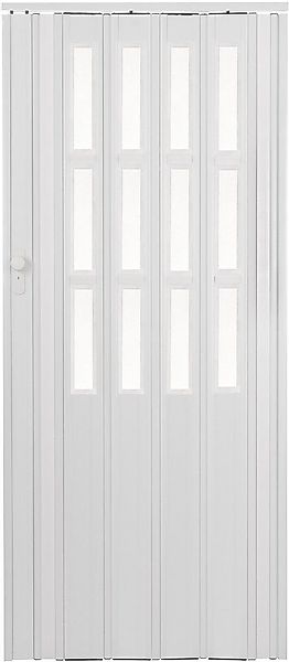 Standom Falttür H. 203 cm Türbreite bis 85 cm Schiebetür Tür weiß mit Fenst günstig online kaufen