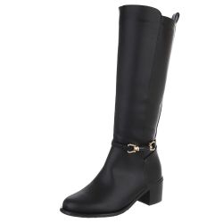 Ital-Design Elegante Damen-Stiefel mit Riemen und günstig online kaufen