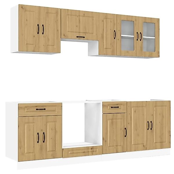 vidaXL 8 Tlg Küchenschrank-Set Kalmar Artisan-Eiche Holzwerkstoff 3314830 günstig online kaufen
