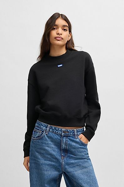 HUGO Blue Sweatshirt Delessa mit Logoaufnäher günstig online kaufen