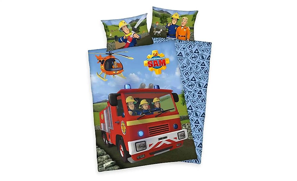 Herding Bettwäsche-Set  Feuerwehrmann Sam ¦ mehrfarbig ¦ Maße (cm): B: 100 günstig online kaufen