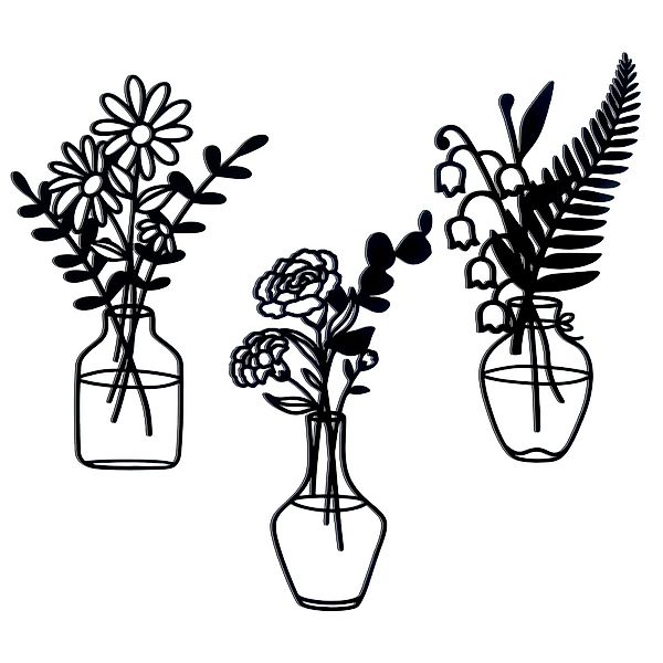 Coonoor Wanddekoobjekt Minimalistische Wanddekoration aus Metall, 3 Stück ( günstig online kaufen