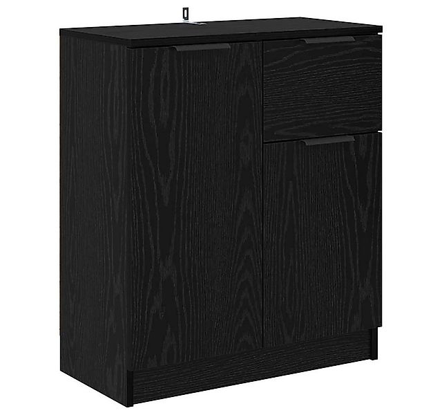 vidaXL Sideboard Sideboard Schwarz Eichen-Optik 60 x 30 x 70 cm Holzwerksto günstig online kaufen