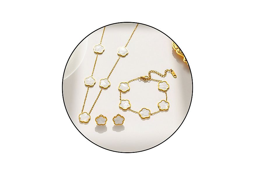 GOLDKLEIN Schmuckset Blume Schmuck Set Gold für Damen Armband Ohrstecker Ha günstig online kaufen