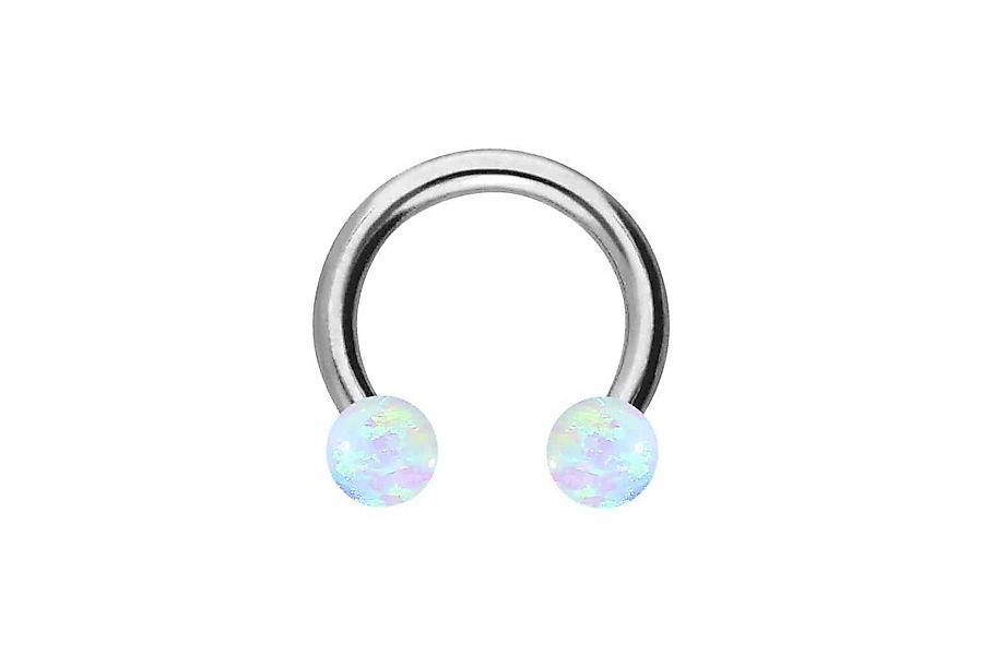 PIERCINGLINE Nasenpiercing Chirurgenstahl Hufeisenring SYNTHETISCHE OPALE ( günstig online kaufen