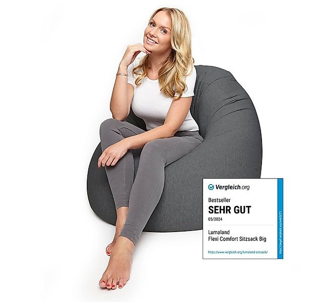 Lumaland Sitzsack Flexi Comfort, Bodenkissen Lounge 250l & 300l Bean Bag günstig online kaufen