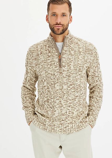 bonprix "Troyer Pullover mit Reißverschluss" aus Polyacryl, mit Stehkragen, günstig online kaufen