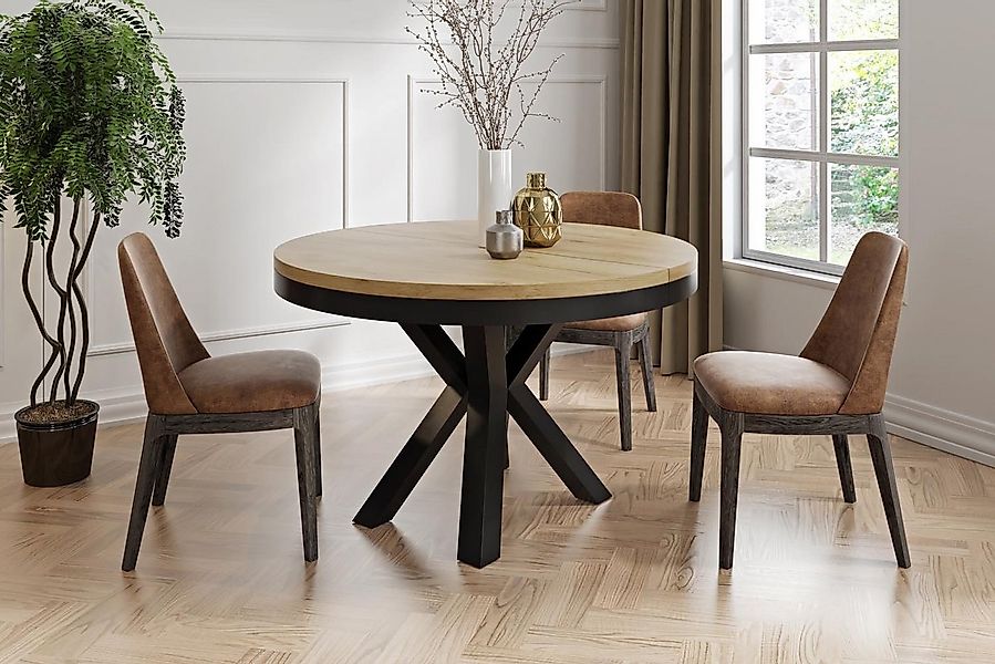 WFL GROUP Esstisch Clara (erhältlich in zwei Größen – 100/120 cm, ausziehba günstig online kaufen