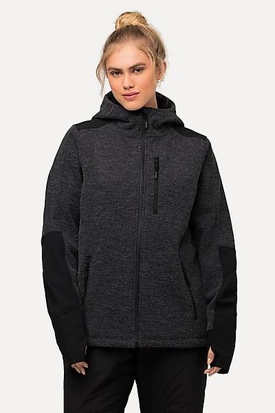 Ulla Popken Sweatjacke Funktions-Fleecejacke wasserabweisend Daumenloch günstig online kaufen