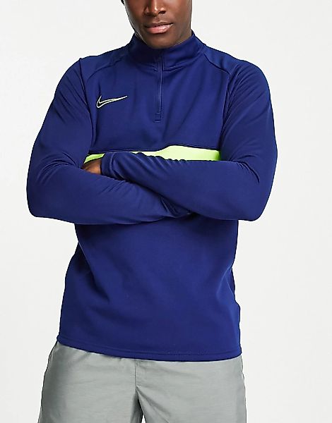 Nike Football – Academy – Oberteil in Navy und Volt-Marineblau günstig online kaufen