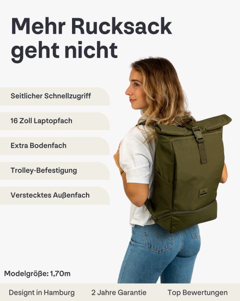 Johnny Urban Cityrucksack Allen Medium Rolltop günstig online kaufen