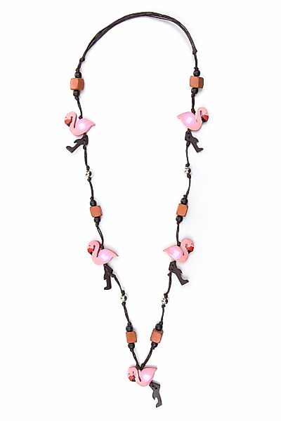 COLLEZIONE ALESSANDRO Lange Kette "Flamingo", kleine Holzflamingos günstig online kaufen