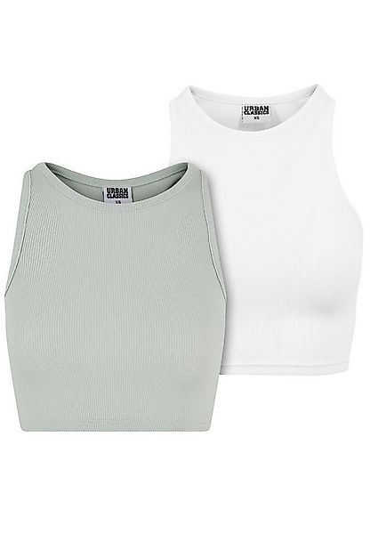 URBAN CLASSICS Tanktop Urban Classics Damen Ladies Cropped Rib Top 2-Pack ( günstig online kaufen