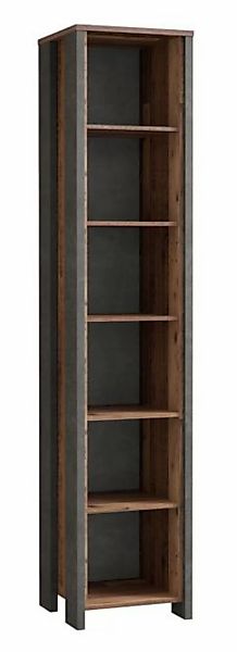 Regal 46 cm breit CLIF von Forte Old-Wood Vintage / Beton günstig online kaufen