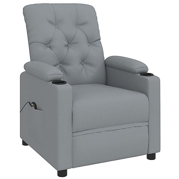 vidaXL Sessel Relaxsessel Elektrisch Hellgrau Stoff günstig online kaufen