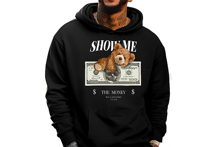 Banco Hoodie Kapuzenpullover Bärenaufdruck in Größen XS - 6XL günstig online kaufen