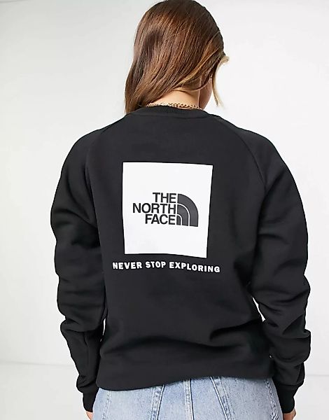 The North Face – Red Box – Schwarzes Sweatshirt mit Raglanärmeln günstig online kaufen