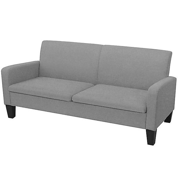 vidaXL Sofa, 2-tlg. Sofagarnitur Stoff Hellgrau günstig online kaufen