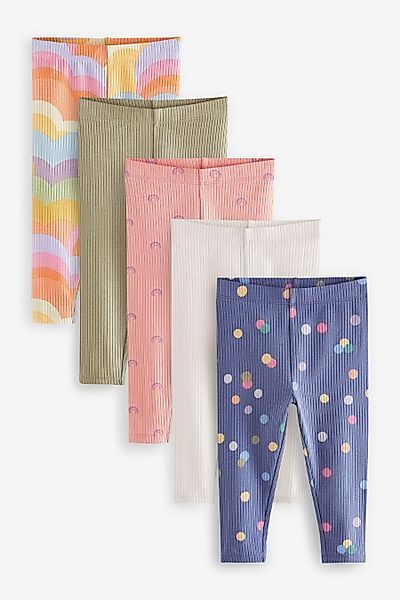 Next Leggings Gerippte Leggings im 5er-Pack günstig online kaufen