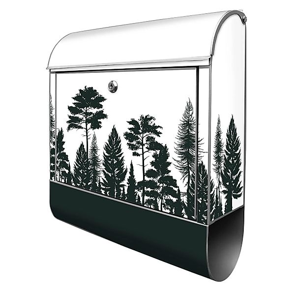 Banjado Design Briefkasten Silber Pulverbeschichtet 39x47x14cm 2 Schlüssel günstig online kaufen