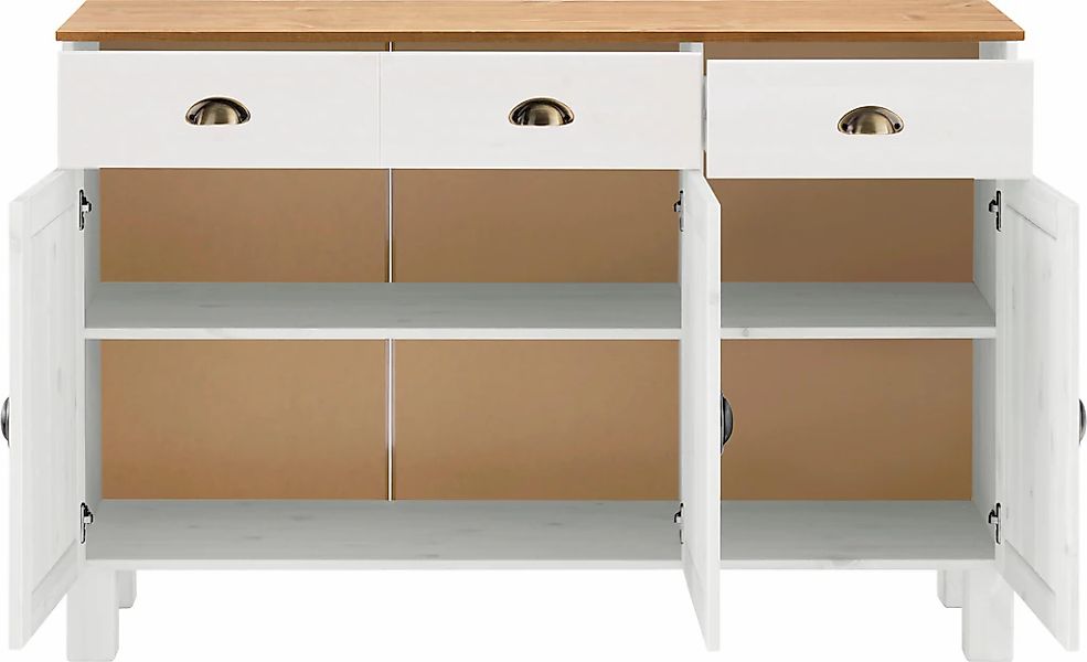 Home affaire Unterschrank »Oslo« 125 cm breit, 38 cm tief, als Sideboard, 3 günstig online kaufen