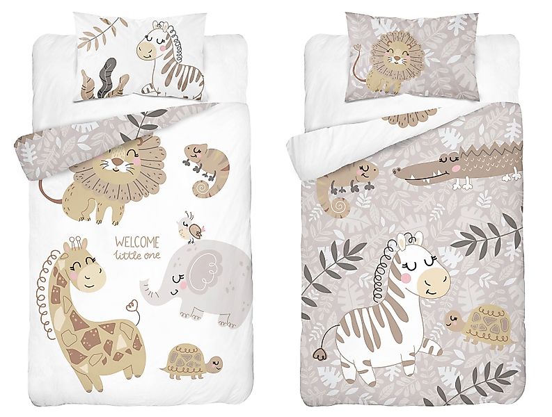 Häßler Homefashion Babybettwäsche Set Dschungel 2tlg. günstig online kaufen