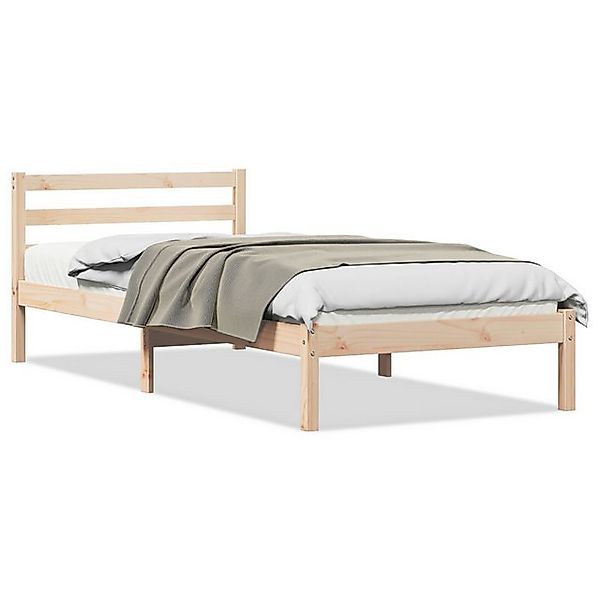 vidaXL Bett Bettgestell mit Kopfteil 80x210 cm Massivholz Kiefer (1-tlg) günstig online kaufen