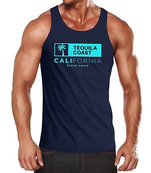 Neverless Tanktop Herren Tank-Top California Print Ocean Drive Kalifornien günstig online kaufen