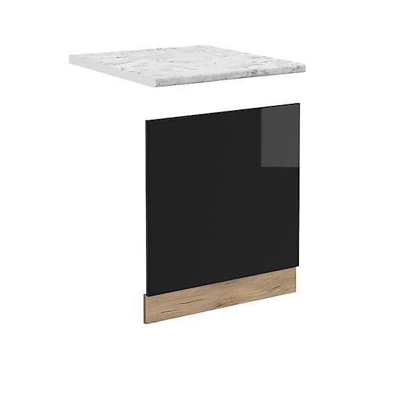 Vicco Frontblende R-Line Geschirrspüler Fronttür Schwarz Hochglanz/Goldkraf günstig online kaufen