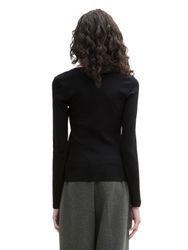 TOM TAILOR Denim Rundhalsshirt gerippt und mit Stretch günstig online kaufen