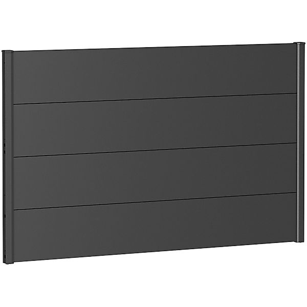 Biohort Wandpaneel Sichtschutz o. Acrylglas 150 cm x 90 cm Dunkelgrau-Metal günstig online kaufen