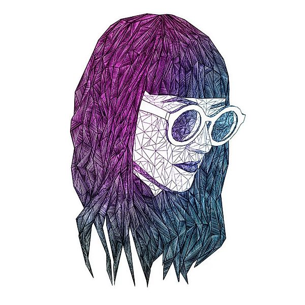 Komar Wandbild Grid Violet Girl B/L: ca. 40x50 cm günstig online kaufen
