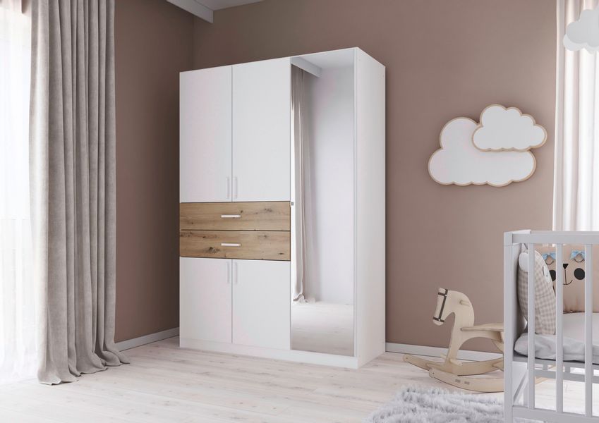 rauch Drehtürenschrank "Maika" mit Spiegel, 2 Schubladen, in verschiedenen günstig online kaufen