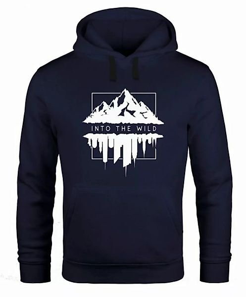 Neverless Hoodie Hoodie Herren Into The Wild Berge Skyline Kapuzen-Pullover günstig online kaufen
