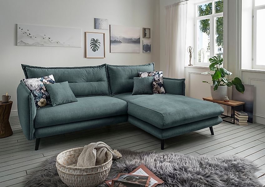 INOSIGN Ecksofa "Lazio modernes Design, bequem, schmale Armlehnen, OTTOs Ch günstig online kaufen