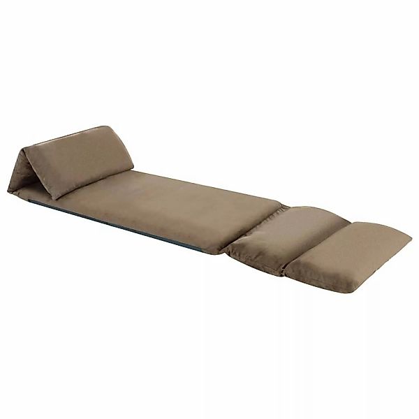 vidaXL Chaiselongue Bodenstuhl Faltbar Taupe Mikrofaser, günstig online kaufen