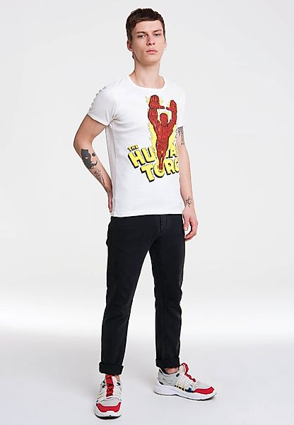 LOGOSHIRT T-Shirt "Human Torch Flame On", mit coolem Heldenmotiv günstig online kaufen