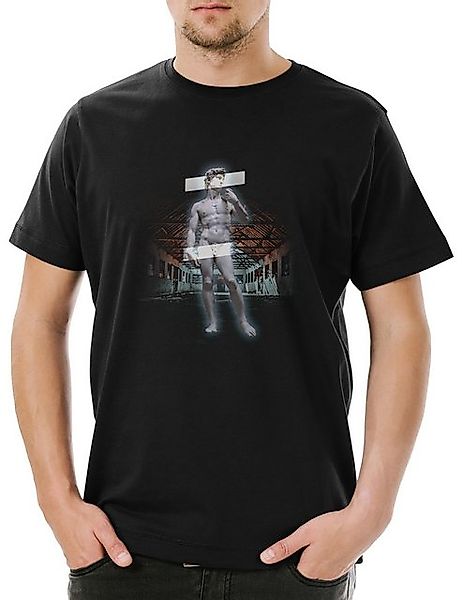 Urban Backwoods Print-Shirt Floating David Herren T-Shirt Art Kunst Statue günstig online kaufen