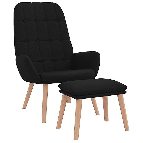 vidaXL Sessel Relaxsessel mit Hocker Schwarz günstig online kaufen